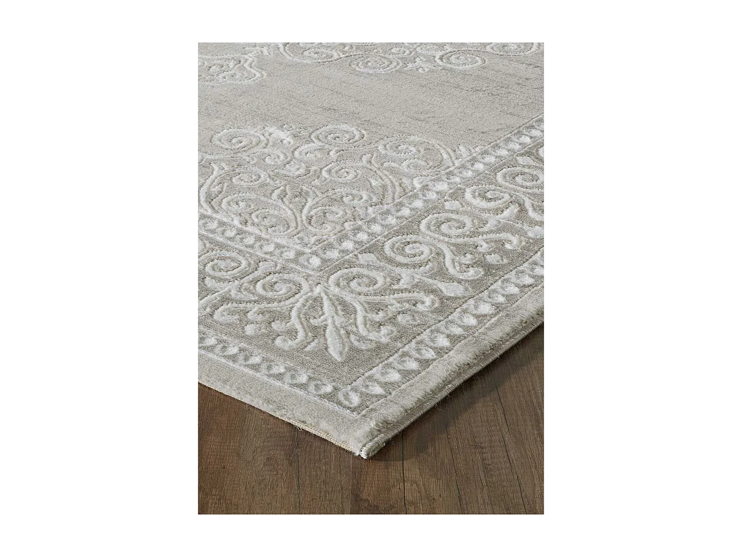 Tapis oriental 80x150 rectangle beige tissé motif ancestral LYN7 MIRALI