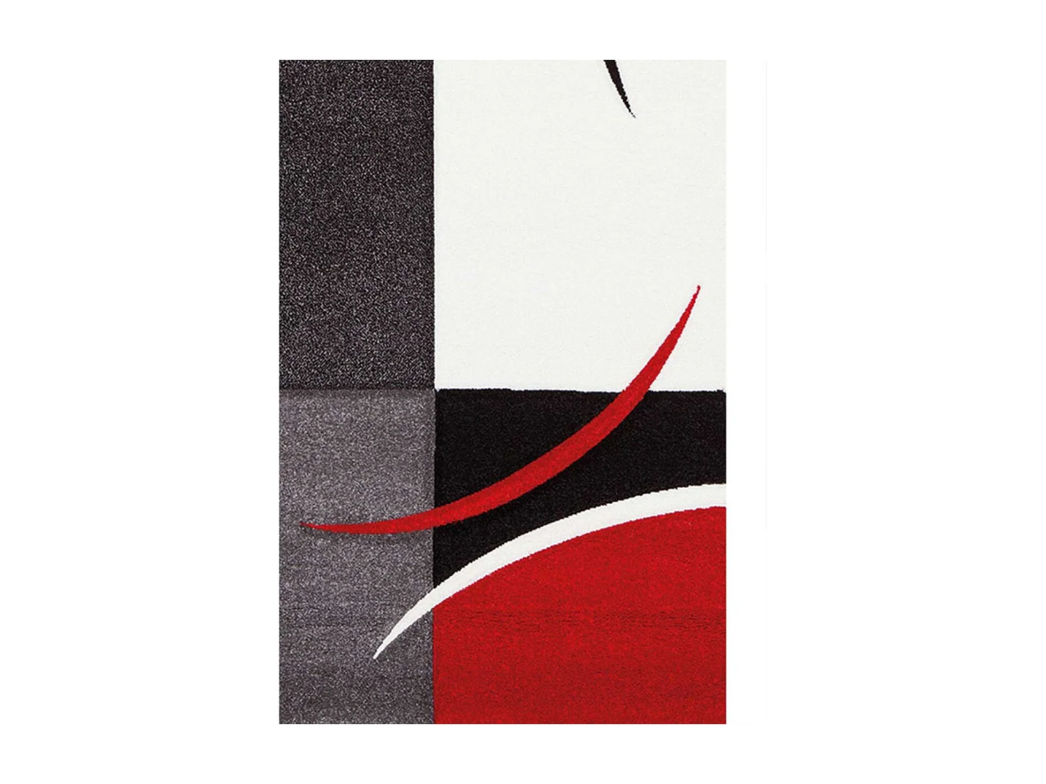 tapis salon 160x230 tissé rouge rectangle motif géométrique DI 65