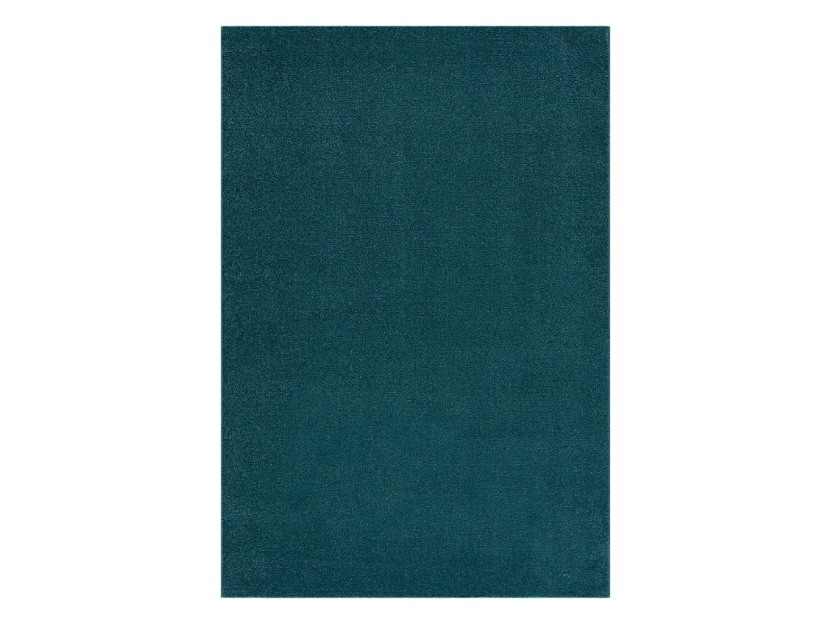 tapis chambre 120x170 tissé bleu foncé rectangle motif uni NOSSA