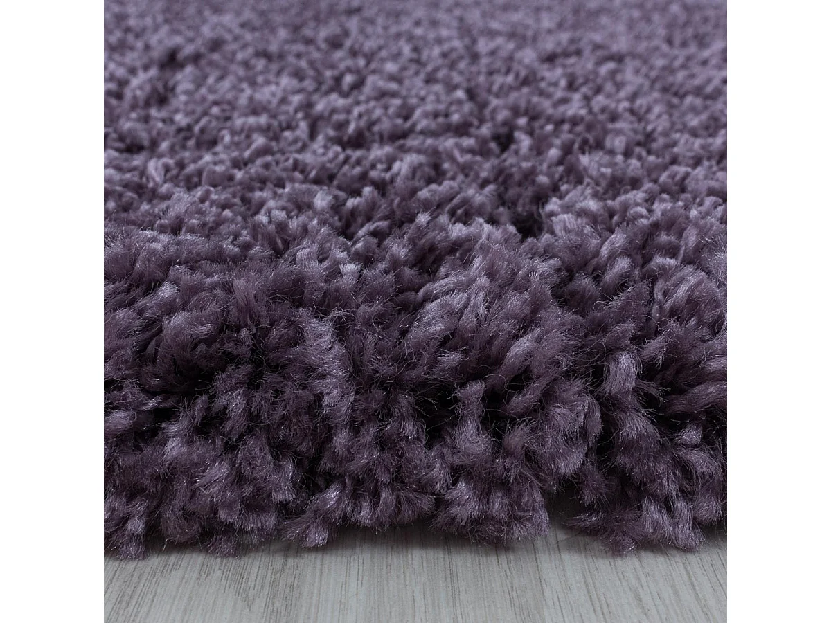Tapis poils longs shaggy 240x340 rectangle tissé violet motif uni UNI I