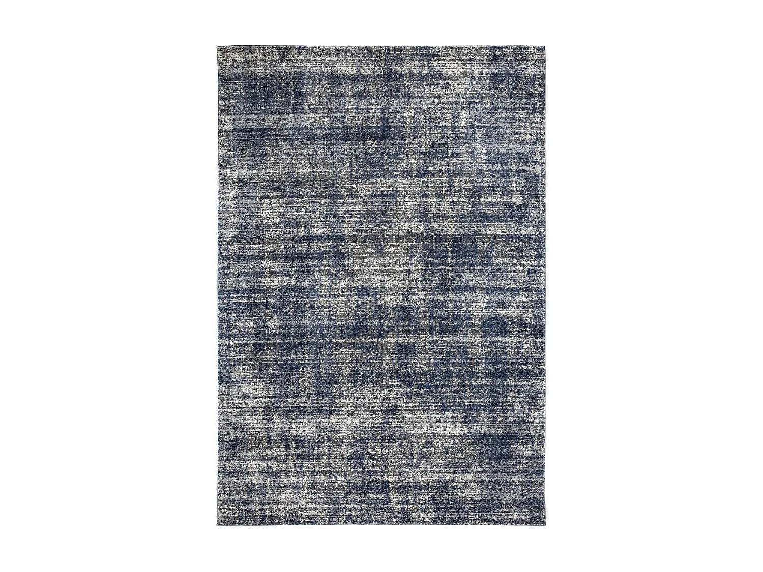 Tapis kilim 120x170 rectangle tissé bleu et blanc motif simple CLARK 12
