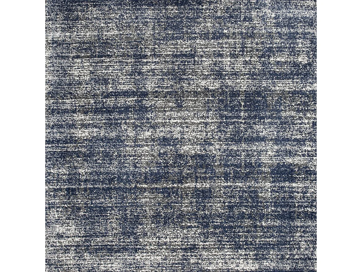 Tapis kilim 120x170 rectangle tissé bleu et blanc motif simple CLARK 12
