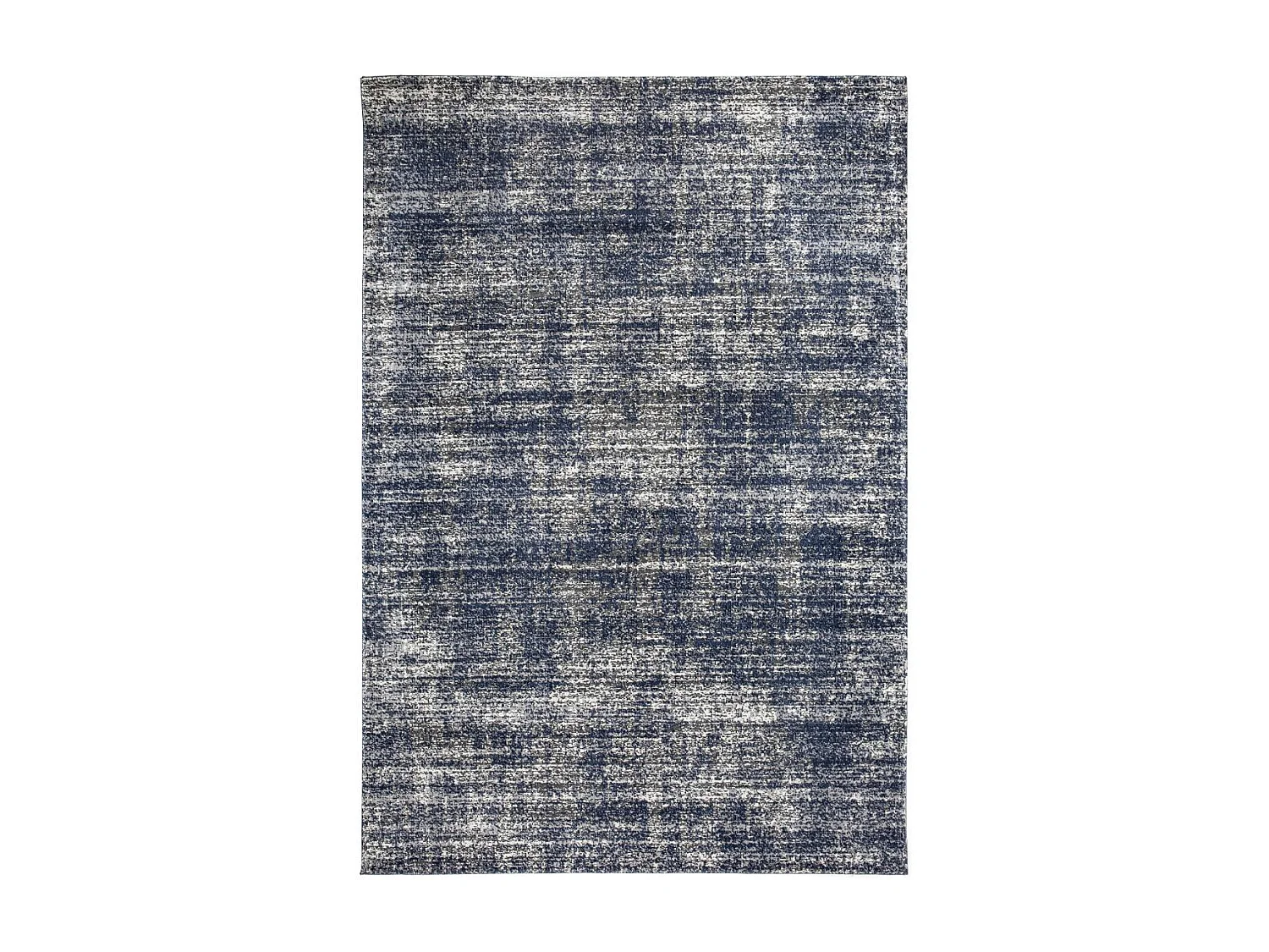 Tapis kilim 120x170 rectangle tissé bleu et blanc motif simple CLARK 12