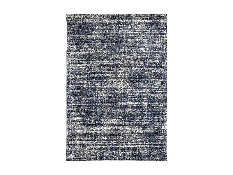 Tapis kilim 120x170 rectangle tissé bleu et blanc motif simple CLARK 12