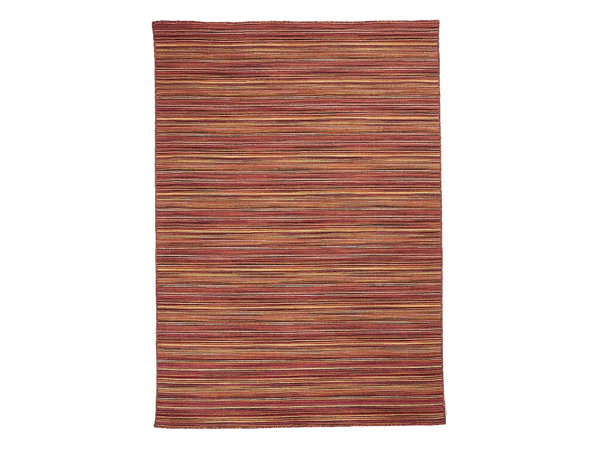 tapis chambre 60x110 fait à la main en laine rouge rectangle motif géométrique
