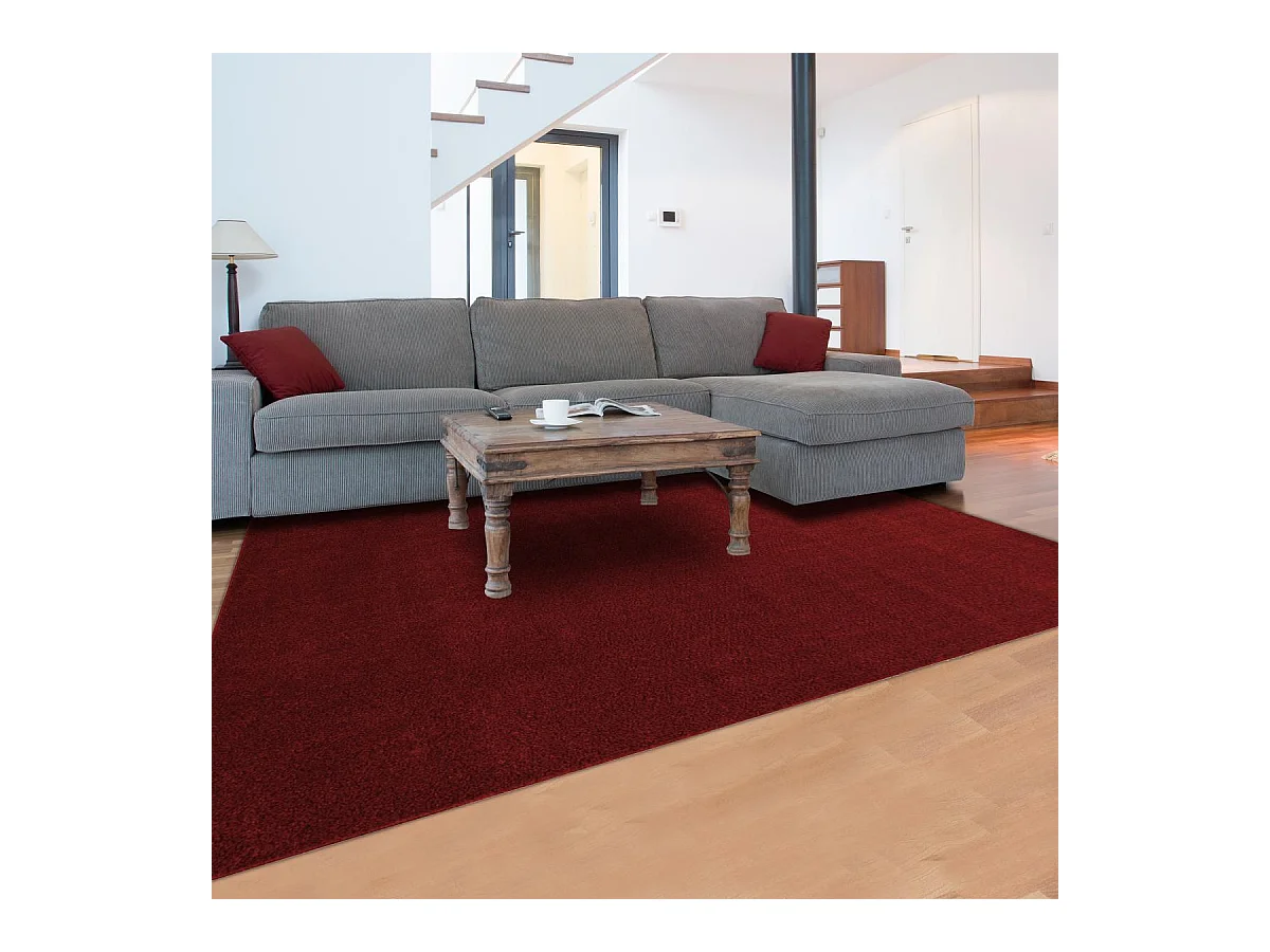 Tapis rond Ø120cm tissé motif uni pour cuisine SOULA