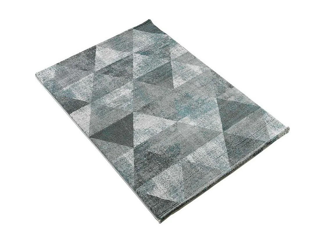 tapis chambre 80x150 tissé gris foncé rectangle motif scandinave BENTO