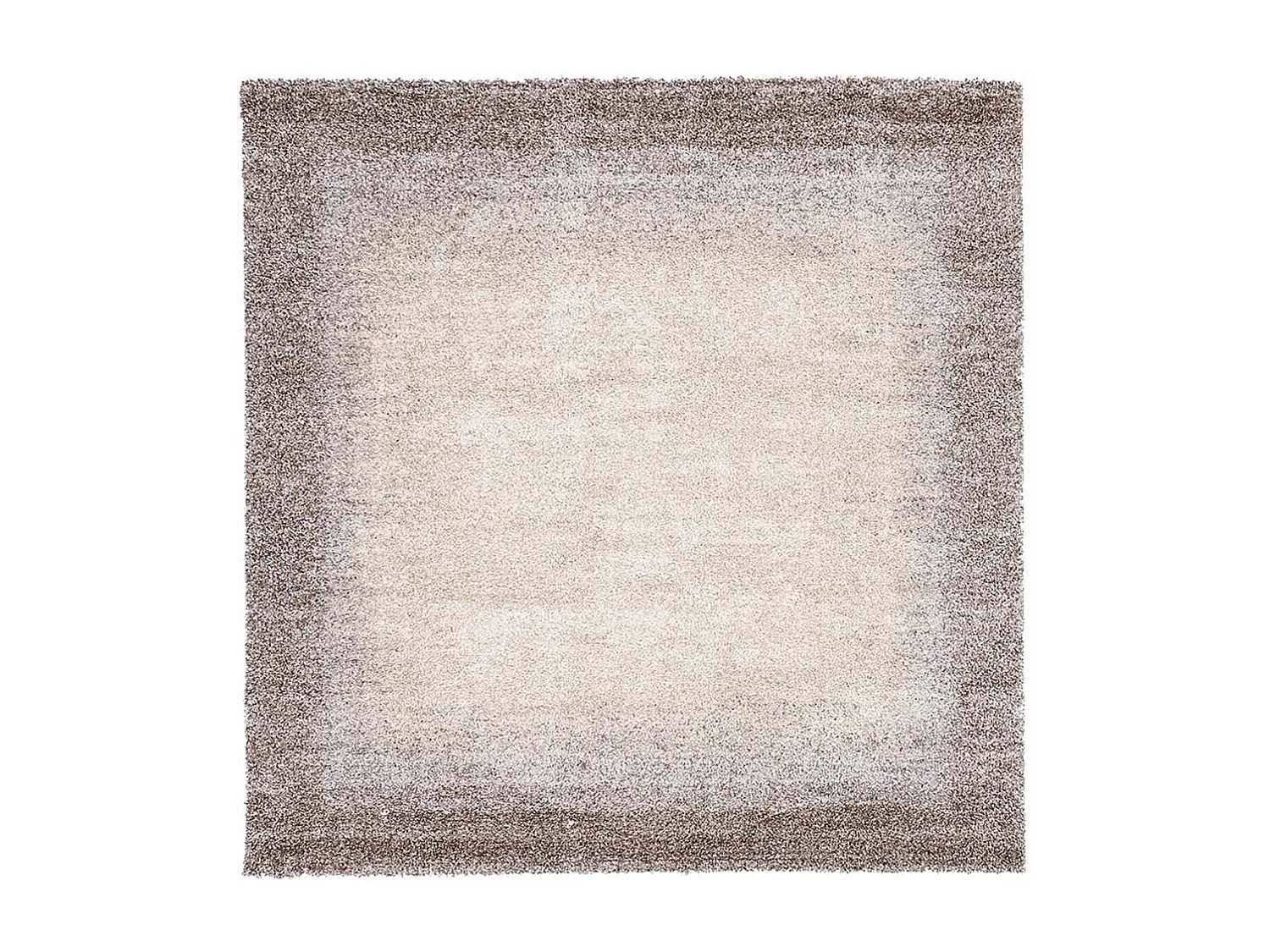 tapis salon 100x100 tissé marron carré motif faux uni ELEGANT 03