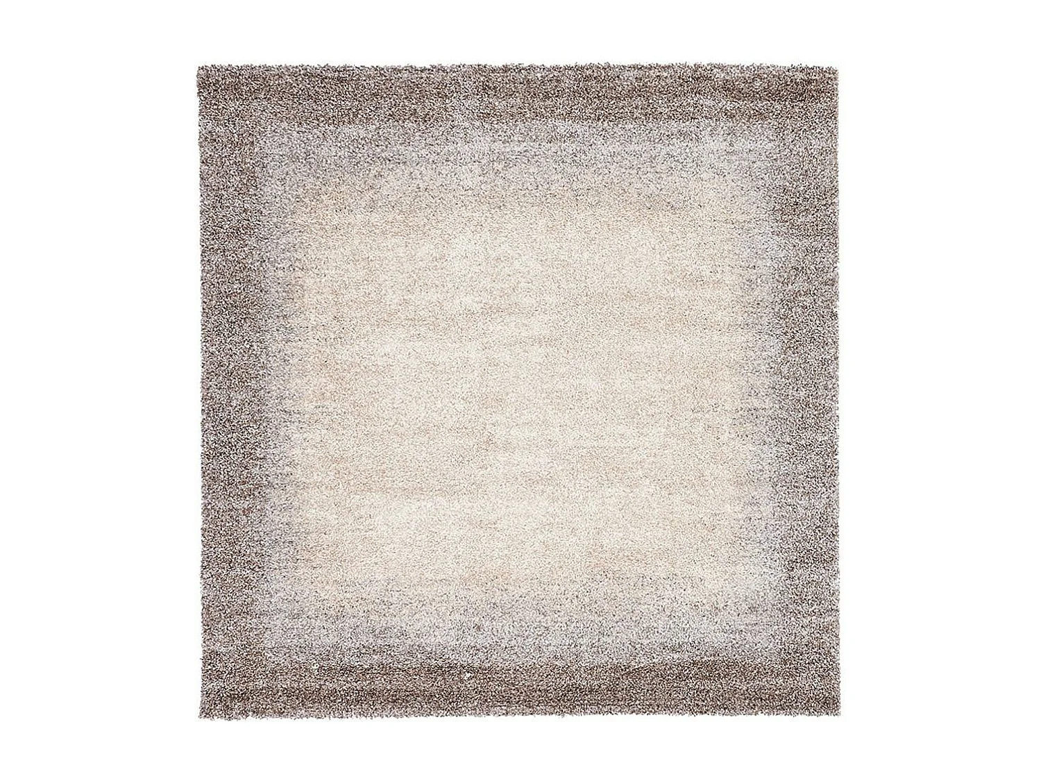 tapis salon 100x100 tissé marron carré motif faux uni ELEGANT 03