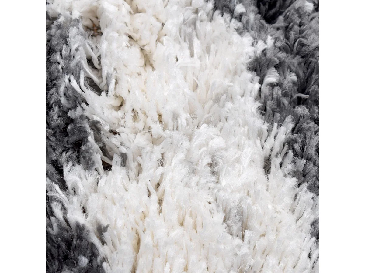 Tappeto Shaggy a pelo lungo 200x280 rettangolo tessuto color crema modello berbero SOFT 5