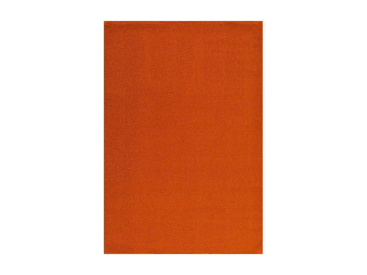tapis salle à manger 200x290 tissé orange rectangle motif uni NOSSA
