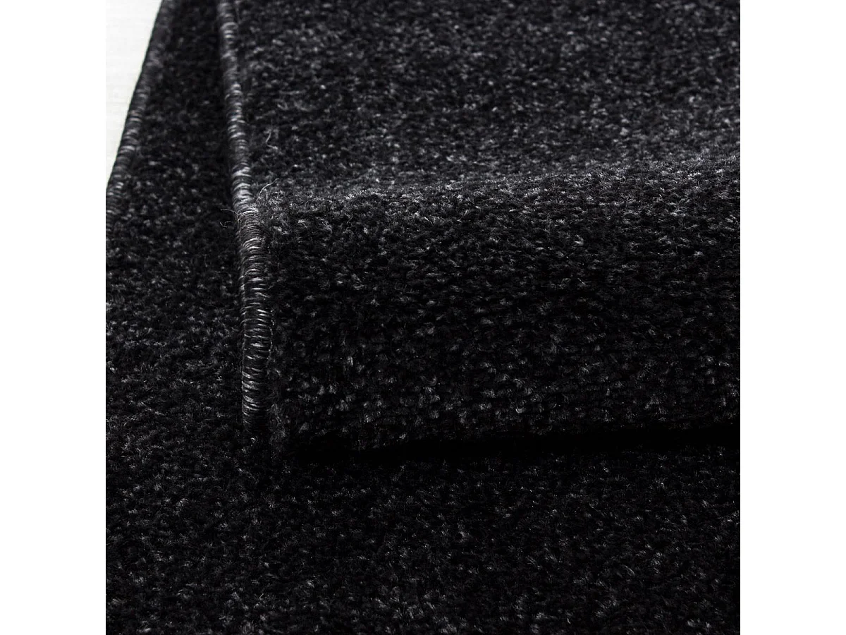 tapis chambre 120x170 tissé anthracite rectangle motif uni SOULA