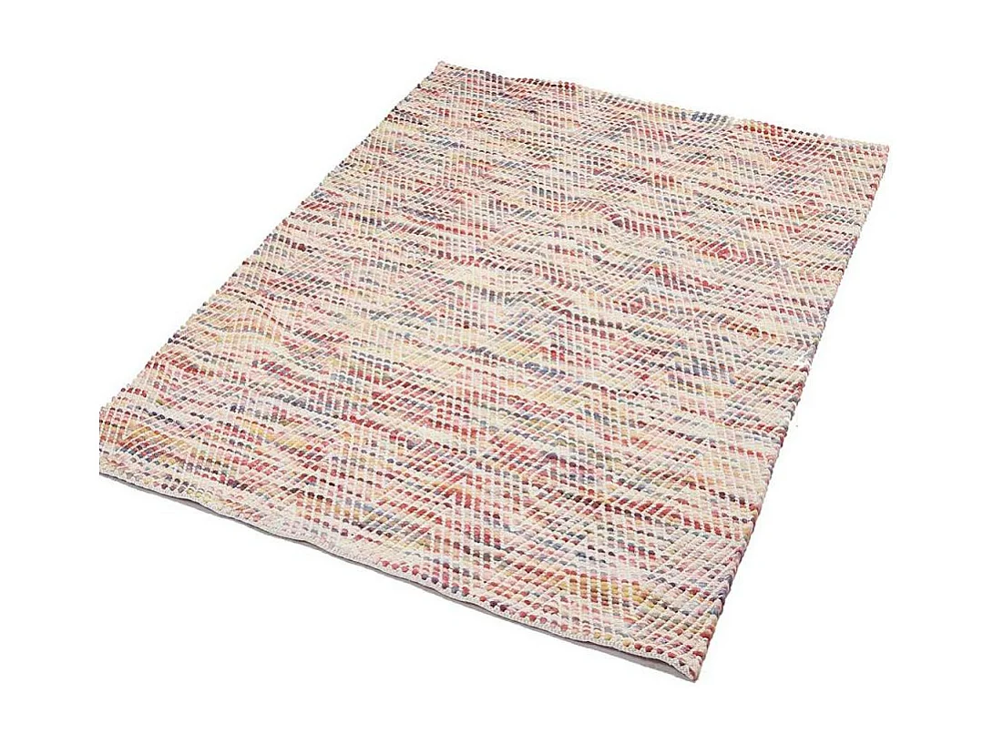 Tapis kilim 140x200 rectangle fait à la main en laine multicolore