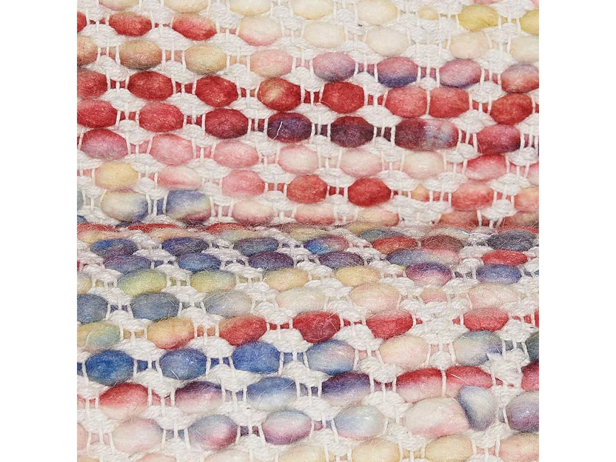 Tapis kilim 140x200 rectangle fait à la main en laine multicolore