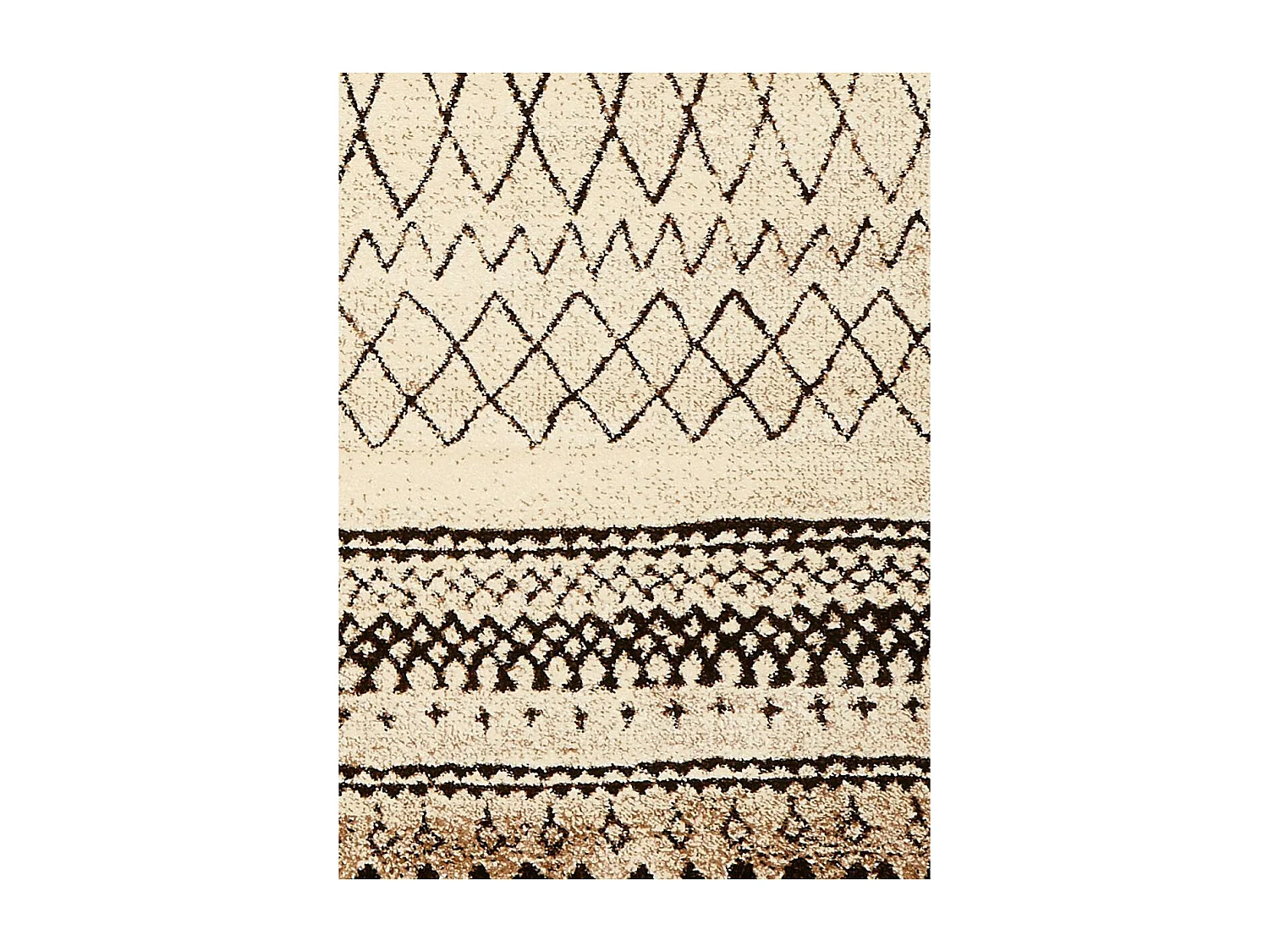 tapis chambre 80x150 tissé beige rectangle motif berbère MO 83