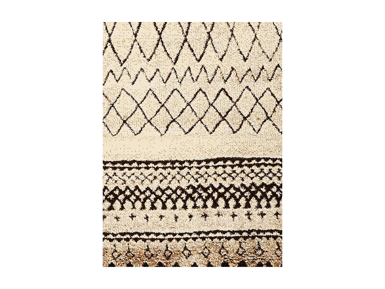 tapis salle à manger 200x290 tissé beige rectangle motif berbère MO 83