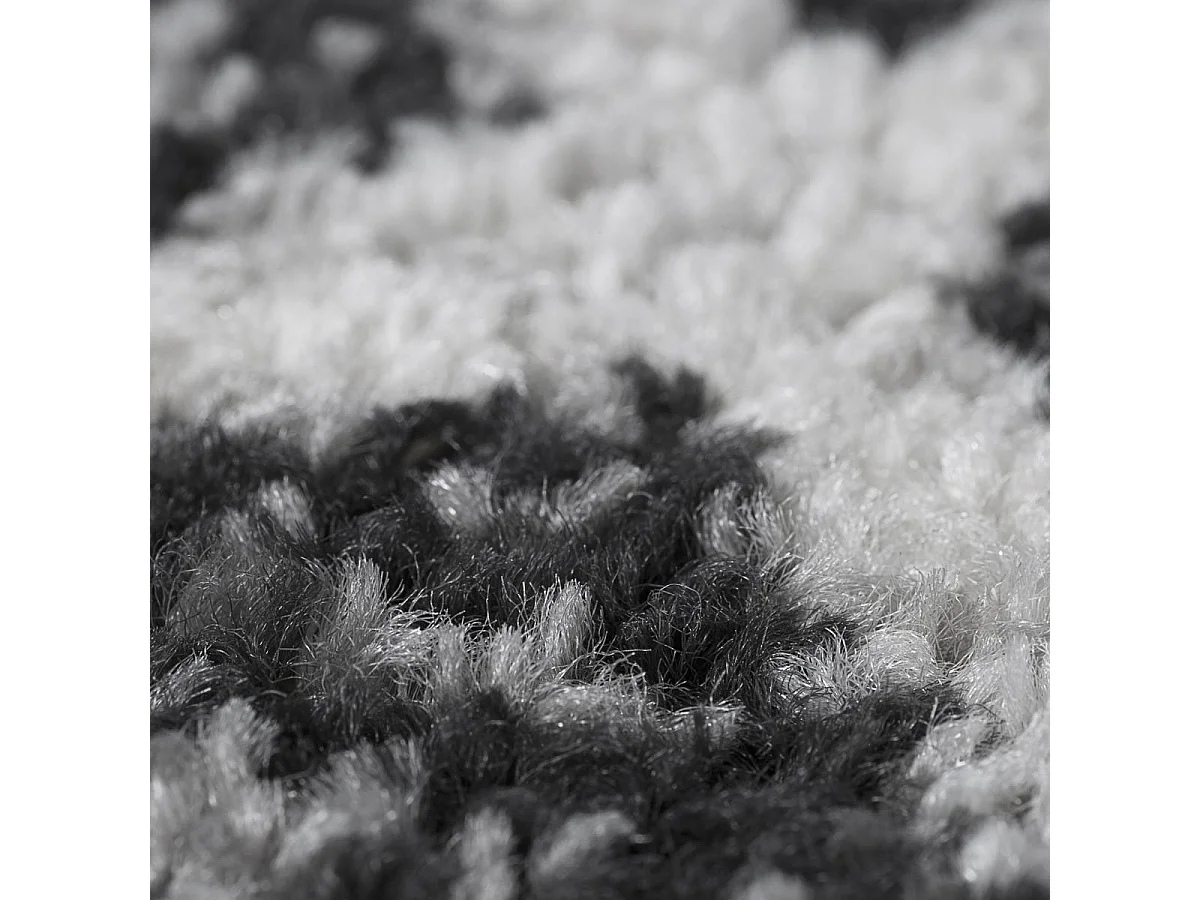 tapis entrée 60x110 tissé anthracite et blanc rectangle motif scandinave BALANIA