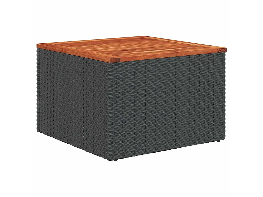 7-tlg. Garten-Sofagarnitur mit Kissen Schwarz Poly Rattan