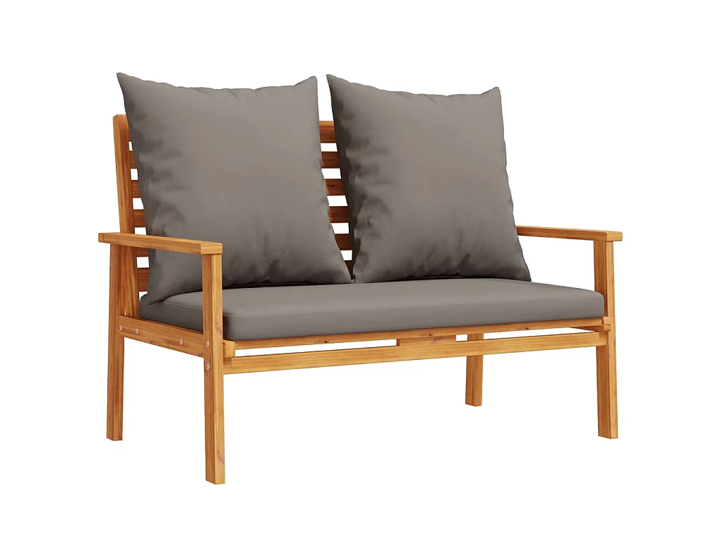 Gartensofa 120 cm mit Kissen Massivholz Akazie