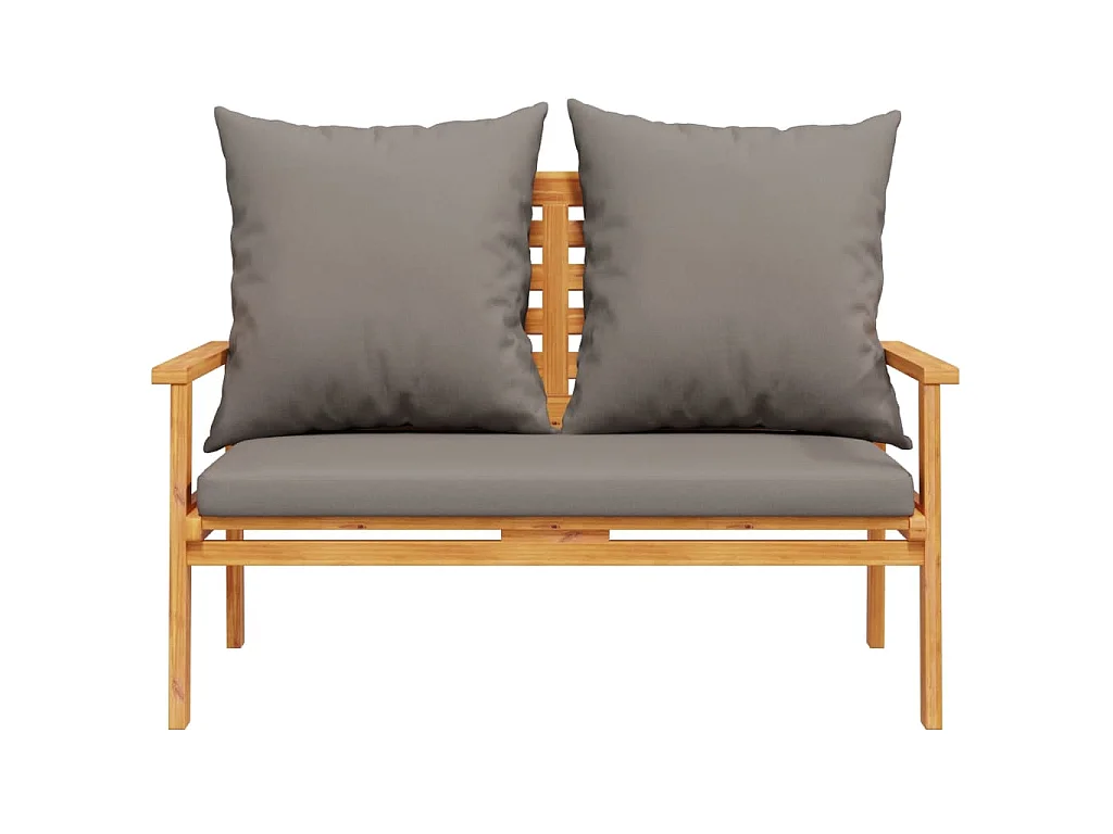 Gartensofa 120 cm mit Kissen Massivholz Akazie