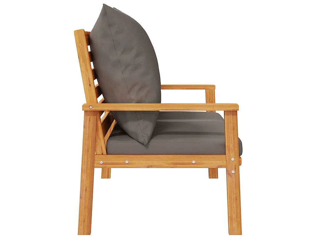 Gartensofa 120 cm mit Kissen Massivholz Akazie