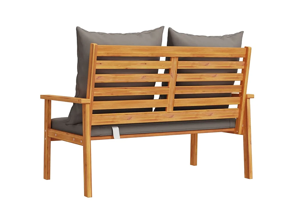 Gartensofa 120 cm mit Kissen Massivholz Akazie