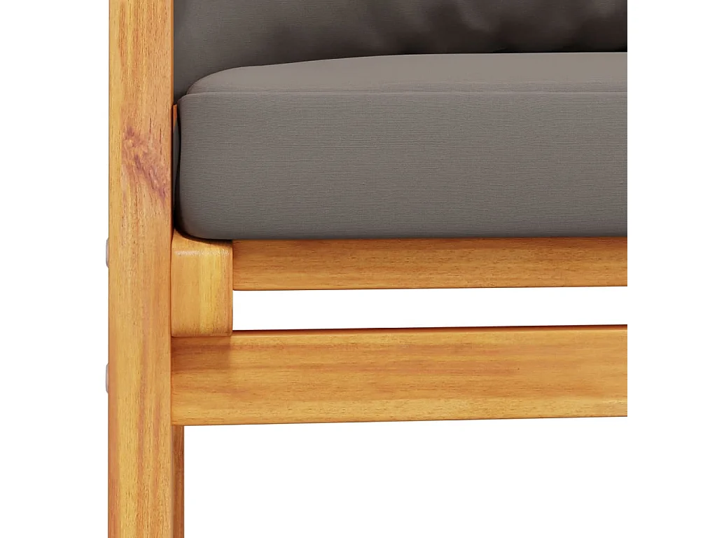 Gartensofa 120 cm mit Kissen Massivholz Akazie