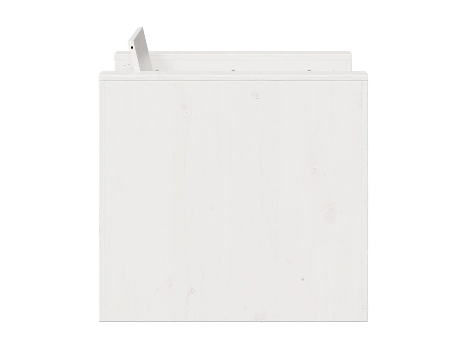 Salon de jardin 2 pcs blanc bois de pin massif