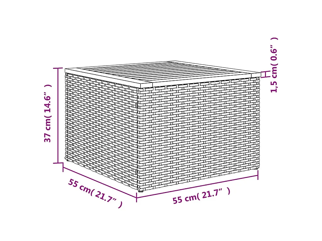 6-delige Loungeset met kussens poly rattan grijs