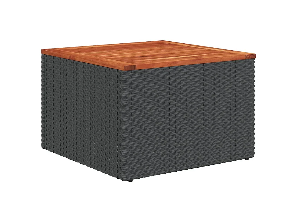 Set Divani da Giardino 14pz con Cuscini in Polyrattan Nero