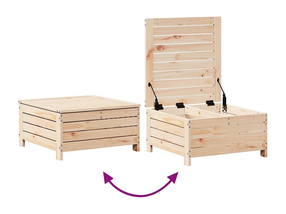 Salon de jardin 7 pcs Bois de pin massif