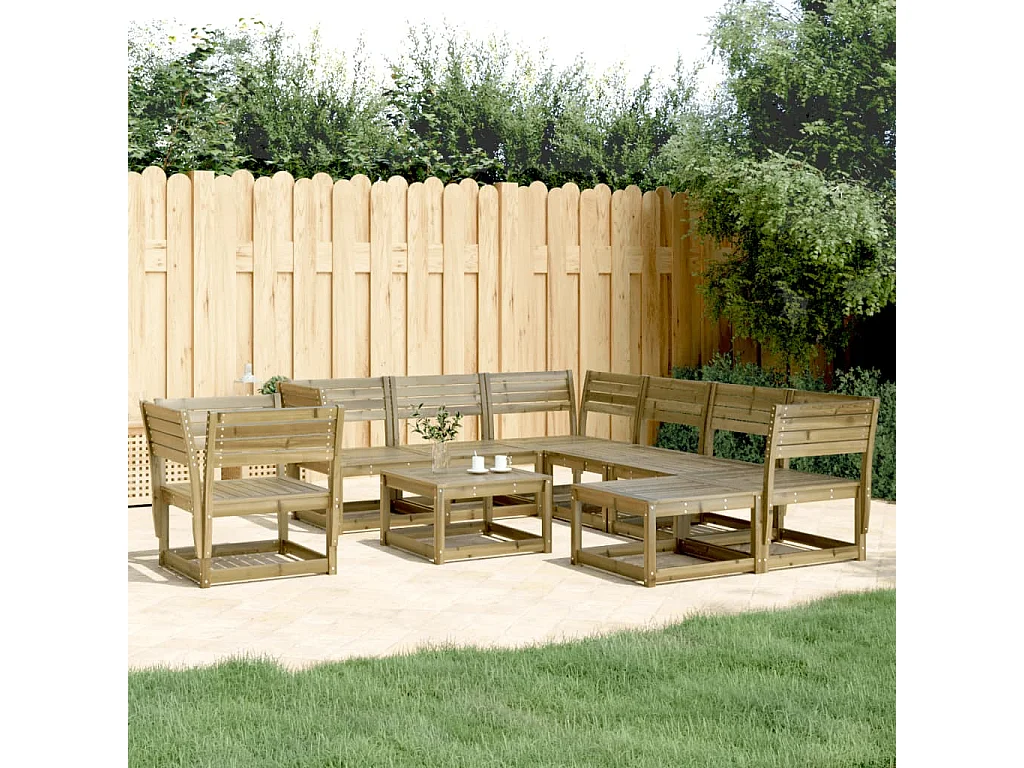 8-delige Loungeset geïmpregneerd grenenhout