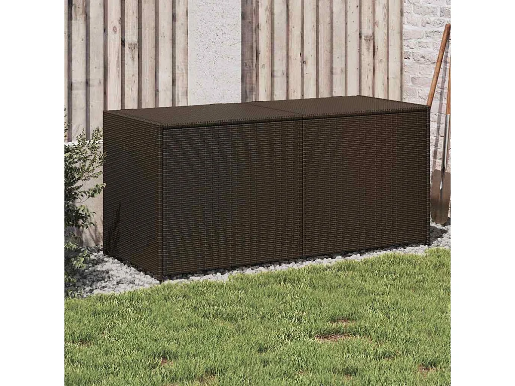 Tuinbox 283 L poly rattan bruin