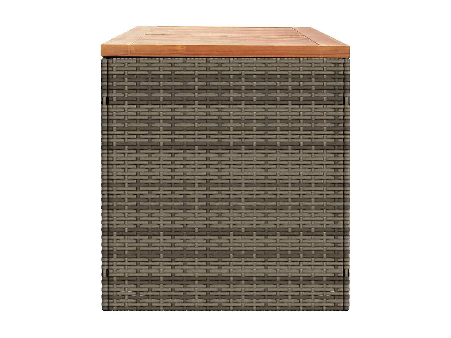 Tuinbox 220x50x54 cm poly rattan en acaciahout grijs