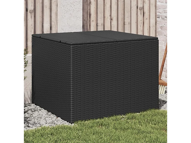 Gartentruhe Schwarz 291L Poly Rattan