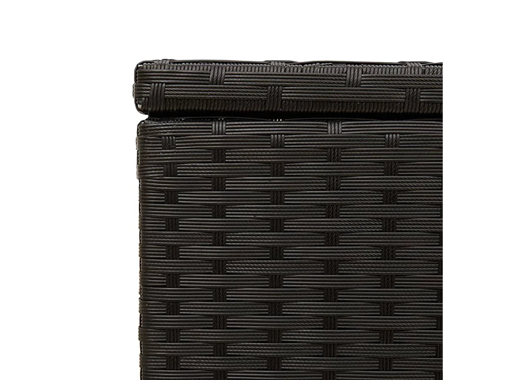 Gartentruhe Schwarz 291L Poly Rattan