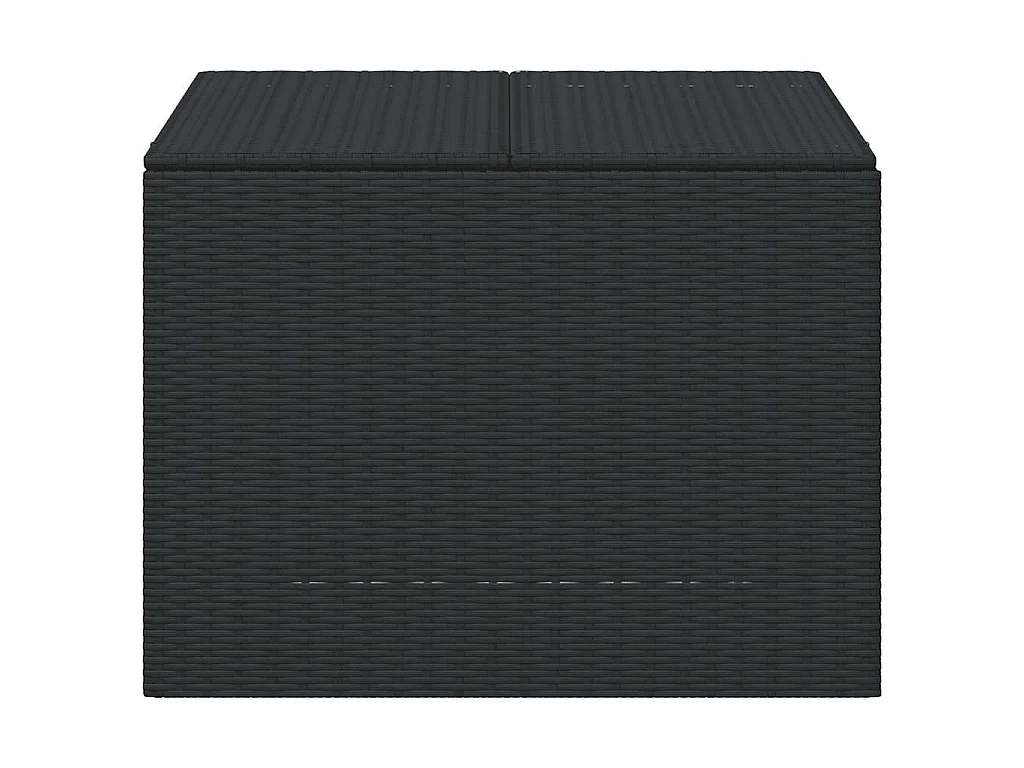 Boîte de rangement de jardin noir 291L résine tressée