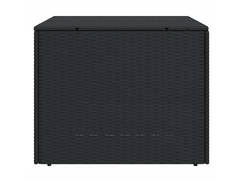 Boîte de rangement de jardin noir 291L résine tressée