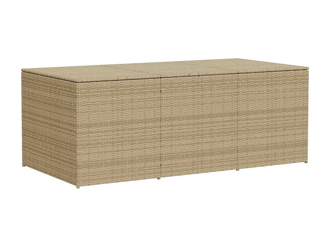 Gartentruhe Beige 984L Poly Rattan