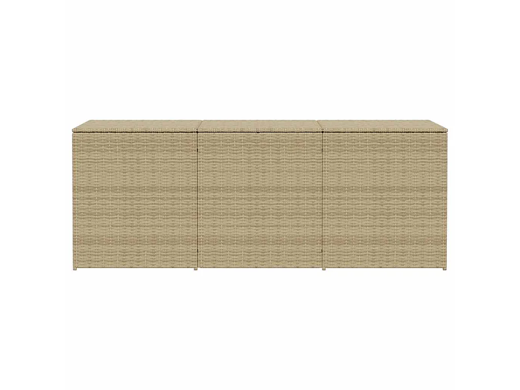 Gartentruhe Beige 984L Poly Rattan