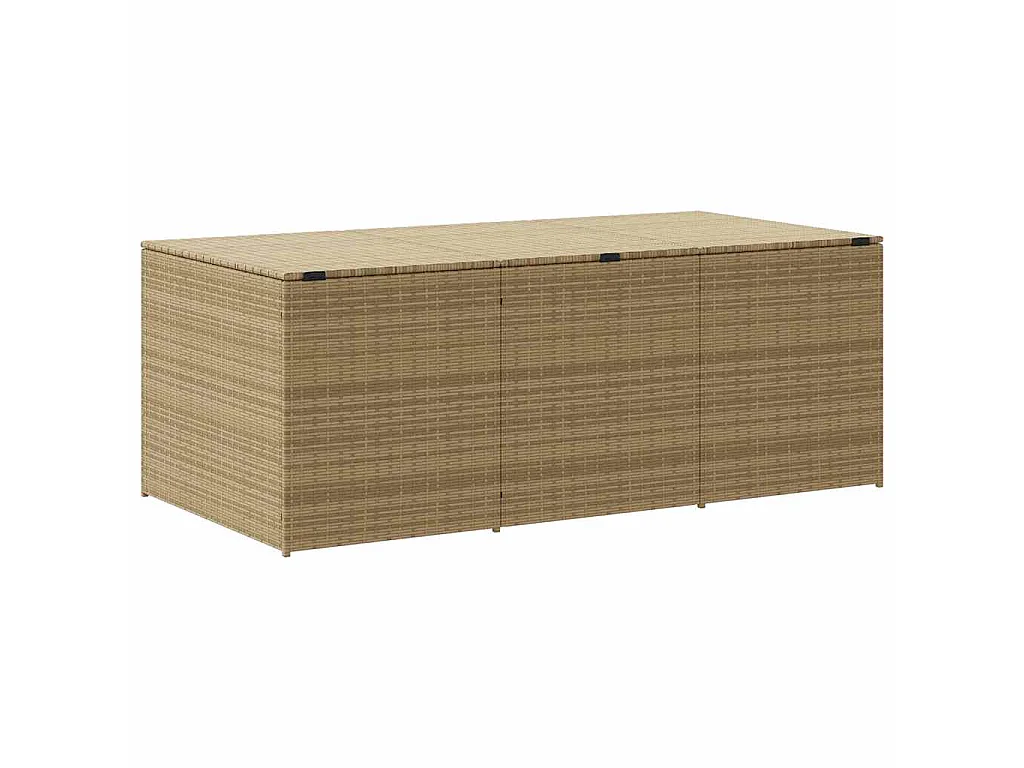 Gartentruhe Beige 984L Poly Rattan