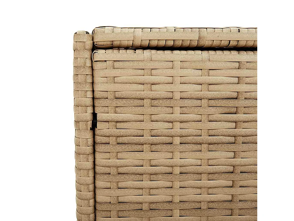 Contenitore da Giardino con Ruote Beige Misto 283L Polyrattan