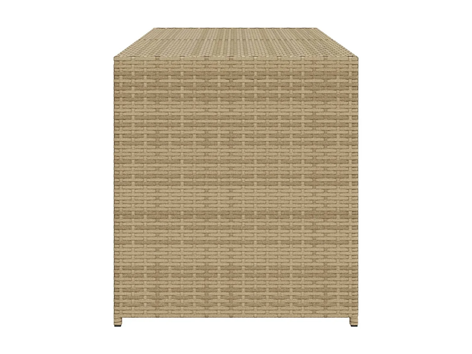 Boîte de rangement de jardin mélange beige 283L résine tressée