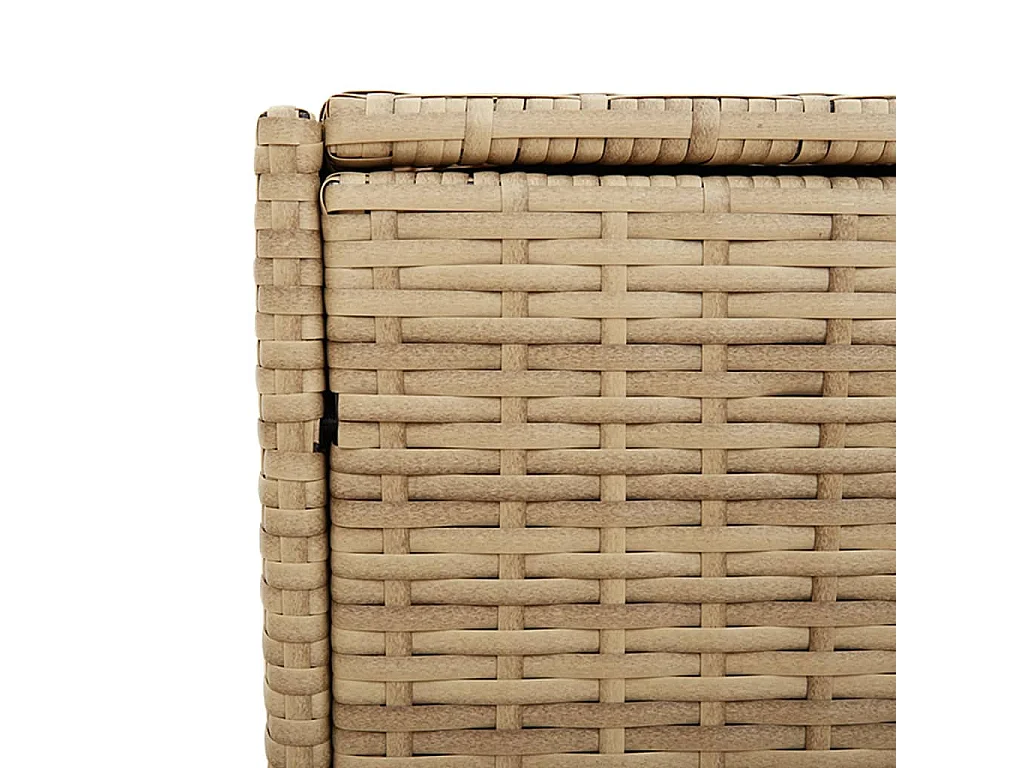 Boîte de rangement de jardin mélange beige 283L résine tressée