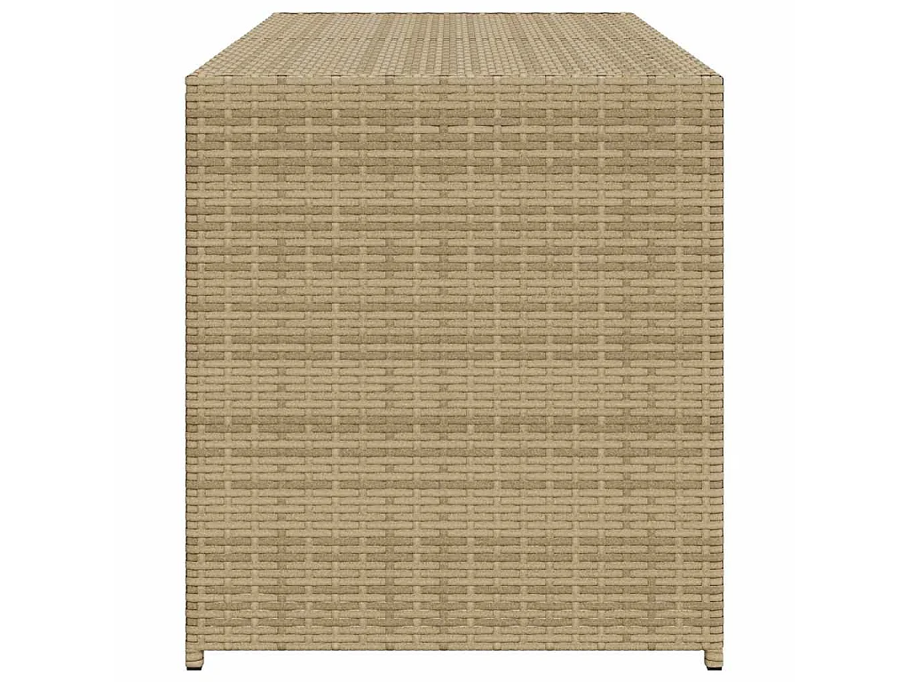 Boîte de rangement de jardin mélange beige 283L résine tressée