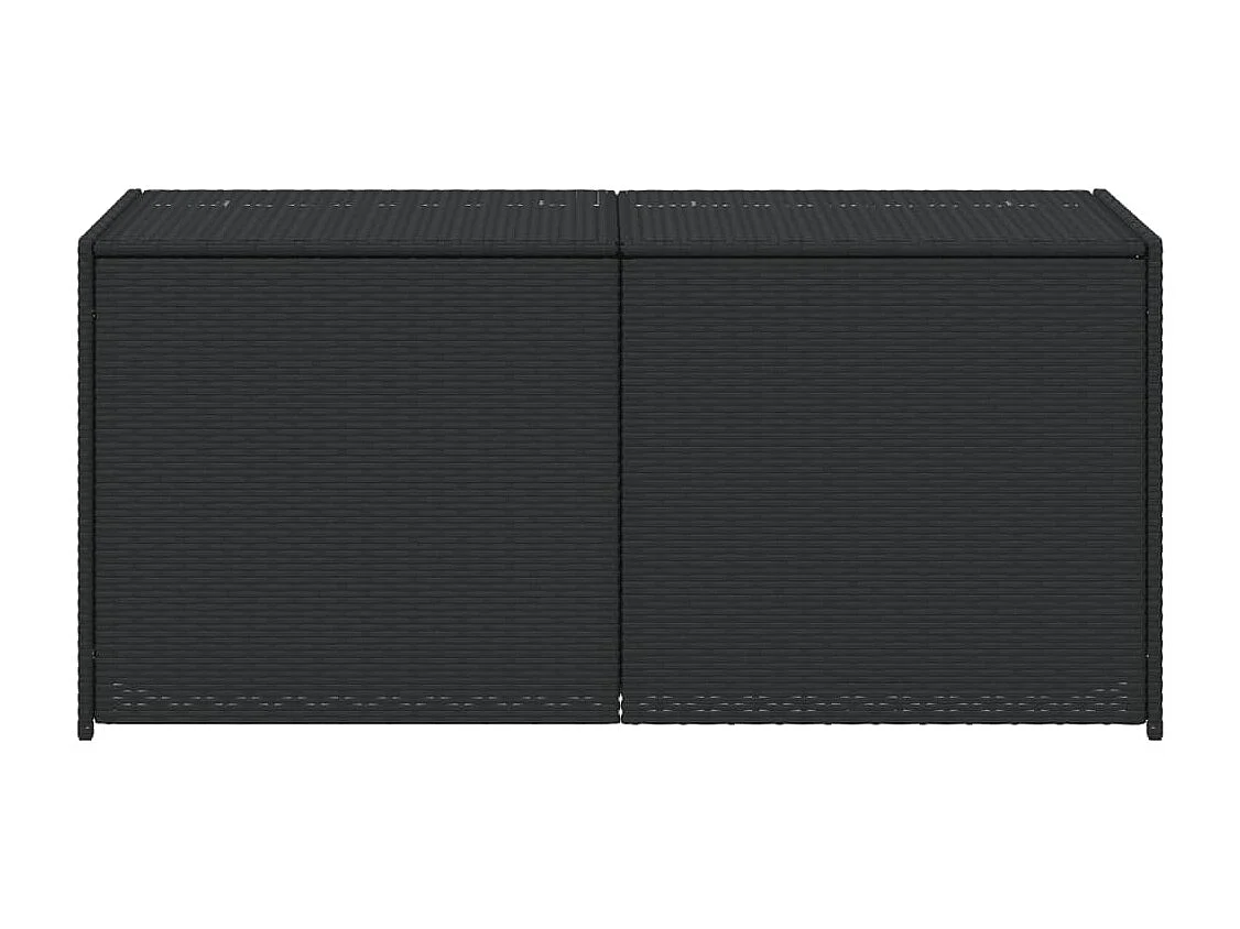 Gartentruhe Schwarz 283L Poly Rattan