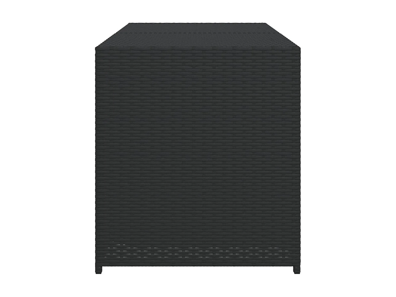 Gartentruhe Schwarz 283L Poly Rattan