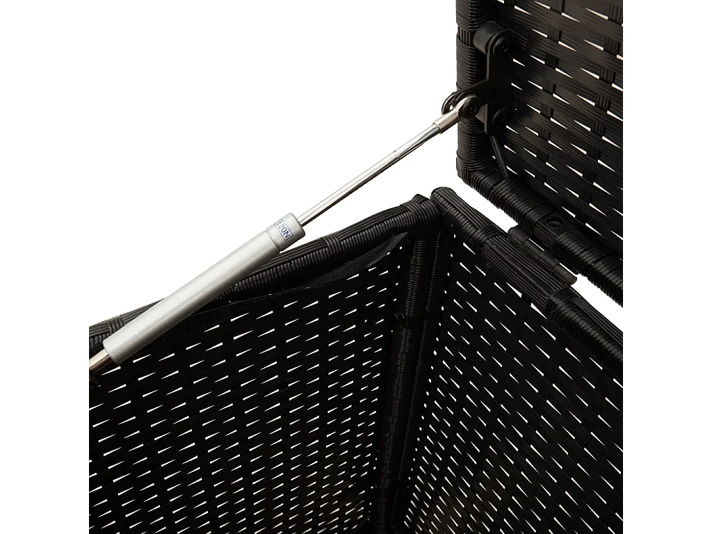 Gartentruhe Schwarz 283L Poly Rattan