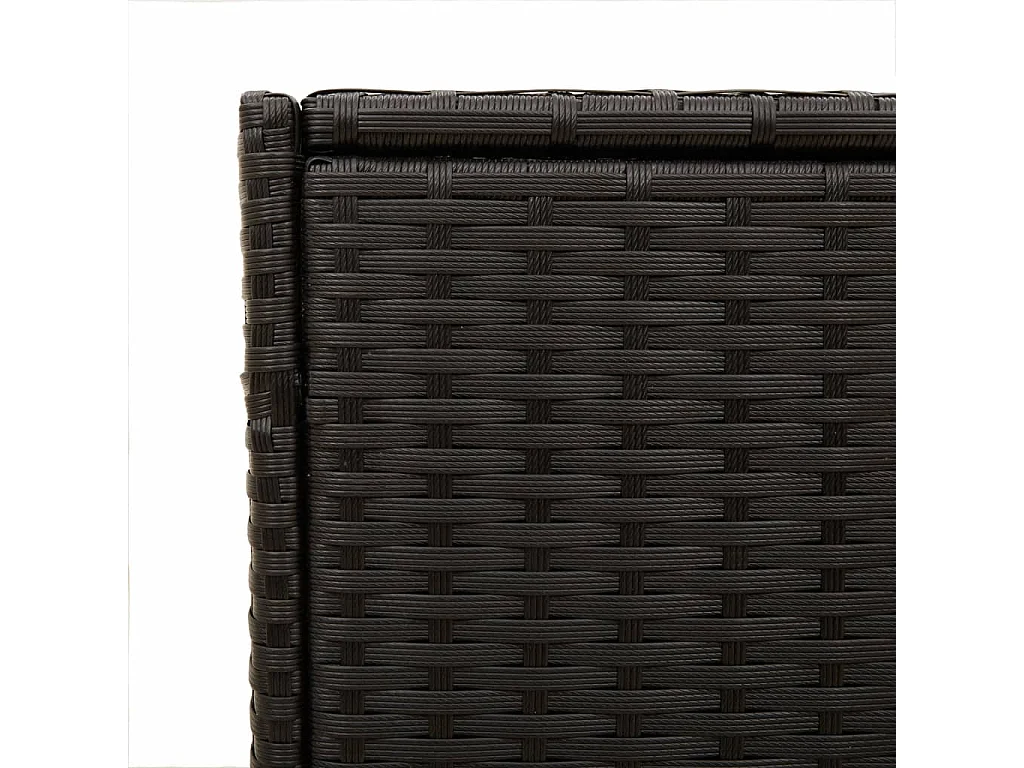 Gartentruhe Schwarz 283L Poly Rattan