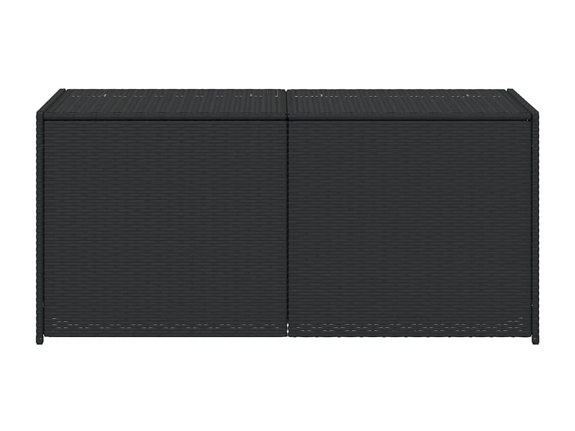 Gartentruhe Schwarz 283L Poly Rattan